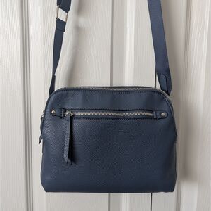 Seven Days Blue Vegan Leather Crossbody Bag Purse Handbag 10x8